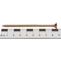 Набор для крепления ВИРТУОЗ дюбель 8х80 К, шуруп 5х90 потайная головка, желтый цинк, 8 шт. 00255