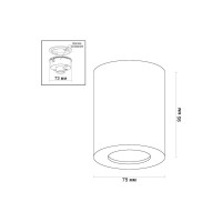 Потолочный накладной светильник ODEON LIGHT, металл GU10 50W AQUANA 3571/1C