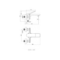 Смеситель для ванны Cersanit ODRA 63051