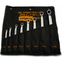 Набор двусторонних накидных ключей HORTZ 7 штук, 8-22 мм, сат.фин.HOR 116209