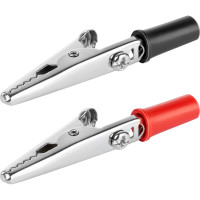 Зажим "крокодил" TDM ELECTRIC ЗК 15А 53мм красный/черный 1шт+1шт SQ0541-0020