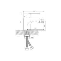 Гигиенический смеситель для биде Diadonna D86-150117BL