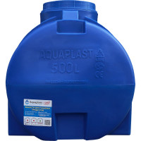 Овально-горизонтальная емкость AQUAPLAST 500 л, синяя 4630017951932