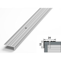 Порог угловой алюминиевый (24х10 мм, 1,8 м, Без окраса) ЛУКА 00000001400