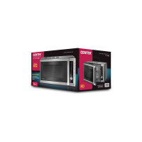 Микроволновая печь Centek СВЧ CT-1582 сталь, 700W, 20 л, 8 программ, таймер, подсветка, камера эмаль, ЖК-дисплей
