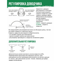 Дверной доводчик НОРА-М 740DA с задержкой закрывания (морозостойкий; от 60 до 110 кг; белый) 18409
