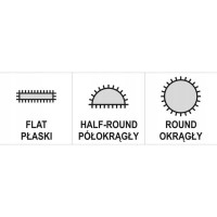 Надфили алмазные YATO в наборе 4x160x50мм 3пр YT-6150