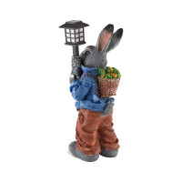 Садовая фигурка Park Заяц с фонарем Н-58 см 169340