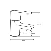 Смеситель для умывальника Melodia della vita Rock картридж 35 мм низкий, поворотный аэратор 69716