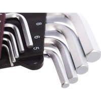 Набор торцевых шестигранных коротких ключей с шаром Thorvik HKSB9S H1.5-H10, 9 предметов 53063