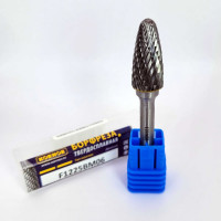 Борфреза гиперболическая со сферическим торцом (тип F; 12х25 мм; хвостовик 6 мм) KORNOR 362122506