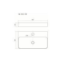 Раковина Aquatek для монтажа на столешницу 600x420x130 мм AQ3241-00 00000096351