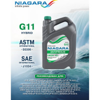 Охлаждающая жидкость NIAGARA Антифриз Ниагара G11 зеленый 5 кг 001001002011