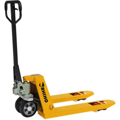 Гидравлическая тележка RHIHO Plus с короткими вилами и резиновыми колесами 80SRDP