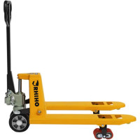 Гидравлическая тележка RHIHO Plus с короткими вилами и резиновыми колесами 80SRDP