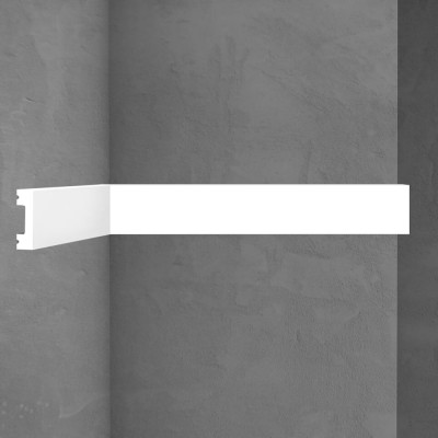 Молдинг гладкий Stenopol 41х10х2000 мм под покраску C7162