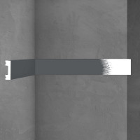 Молдинг гладкий Stenopol 41х10х2000 мм под покраску C7162