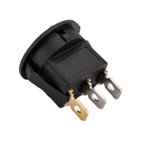Круглая клавиша Nord-Yada 12V 20А черная с синей LED подсветкой (3контакта) ON-OFF (2шт в упаковке) 905477