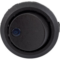 Круглая клавиша Nord-Yada 12V 20А черная с синей LED подсветкой (3контакта) ON-OFF (2шт в упаковке) 905477