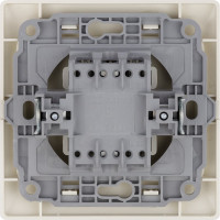 Выключатель слоновая кость 1 клавишный с подсветкой TDM ELECTRIC 10А, серия "Ильмень" SQ1823-0103