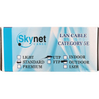 Кабель SkyNet Standart UTPoutdoor 4x2x0,48 медь FLUKETEST категории 5e одножильный 100м box черный CSS-UTP-4-CU-OUT/100