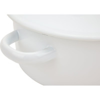 Эмалированная кастрюля Сибирские товары цилиндрическая, 2.0 л, светлая, с кнопкой ХП4565