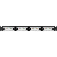 Патч-панель ExeGate EPP3-19-24-8P8C-C5e-110D 19 UTP 24 port cat 5e dual IDC 1U RoHS Black 256752