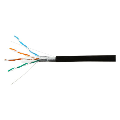 Кабель SkyNet Light FTP outdoor 4x2x0,46, медный, FLUKE TEST, кат.5e, однож., 305 м, box, черный CSL-FTP-4-CU-OUT