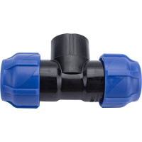 Компрессионный переходной тройник VALFEX ПНД, с внутренней резьбой, 32-1"-32 1210013210032