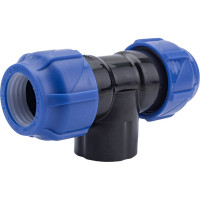 Компрессионный переходной тройник VALFEX ПНД, с внутренней резьбой, 32-1"-32 1210013210032