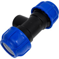 Компрессионный переходной тройник VALFEX ПНД, с внутренней резьбой, 50-1 1/4"-50 1210015011450