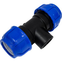 Компрессионный переходной тройник VALFEX ПНД, с внутренней резьбой, 50-1 1/4"-50 1210015011450