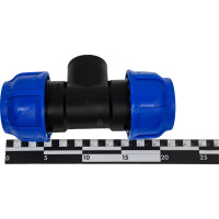 Компрессионный переходной тройник VALFEX ПНД, с внутренней резьбой, 50-1 1/4"-50 1210015011450