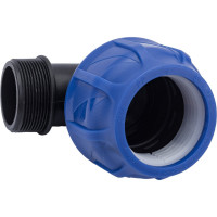 Компрессионный отвод VALFEX ПНД, с наружной резьбой, 63x2" 1210012463200