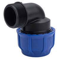 Компрессионный отвод VALFEX ПНД, с наружной резьбой, 63x2" 1210012463200