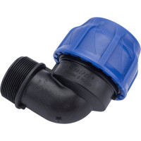 Компрессионный отвод VALFEX ПНД, с наружной резьбой, 63x2" 1210012463200