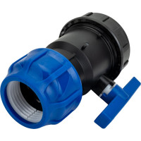 Шаровой кран VALFEX ПНД компрессионный цанга - внутренняя резьба, разборный 63x2" 1210012563200