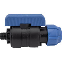 Шаровой кран VALFEX ПНД компрессионный цанга - наружная резьба, разборный 32x1/2" 1210012632012