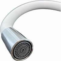 Смеситель для кухни Rainsberg с гибким силиконовым изливом, белый R3193F