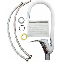 Смеситель для кухни Rainsberg с гибким силиконовым изливом, белый R3193F