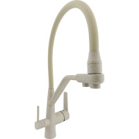 Смеситель для кухни Rainsberg бежевый, с силиконовым гибким изливом, латунь R603CK-311