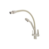 Смеситель для кухни Rainsberg бежевый, с силиконовым гибким изливом, латунь R603CK-311