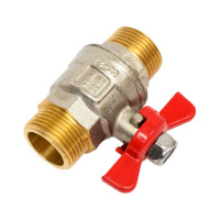 Шаровой кран MVI полнопроходной 3/4" наружная-наружная, бабочка BV.515.05