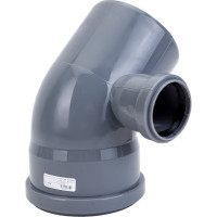 Универсальный отвод VALFEX 110/50x45, правый, внутренняя канализация 23112150