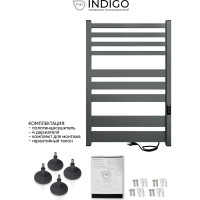 Полотенцесушитель INDIGO Atlas (electro) 80/50 таймер, скрытый монтаж, универсальное подключение R/L LСLATE80-50MGRt