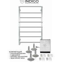 Полотенцесушитель INDIGO Europe Lux без полки electro 80/50 таймер, скрытый монтаж, универсальное подключение R/L LELLE80-50Rt