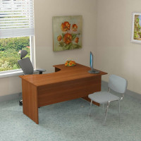 Эргономичный стол ФЕЛИКС 160x120x74.5 см миланский орех светлый ПК-ССМ-СТЭ160x120Л/Д-В3-35