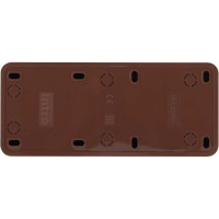 Розетка Intro Quadro 2-206-10 с заземлением трехместная 3x2P+E, 16А-250В, IP20, открытая установка, венге, Б0053824