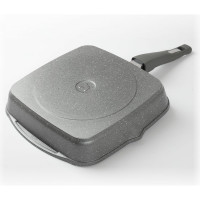 Квадратная сковорода-гриль Мечта АП Гранит 26х26 см, со съемной ручкойи стеклянной крышкой с066701