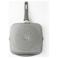 Квадратная сковорода-гриль Мечта АП Гранит 26х26 см, со съемной ручкойи стеклянной крышкой с066701